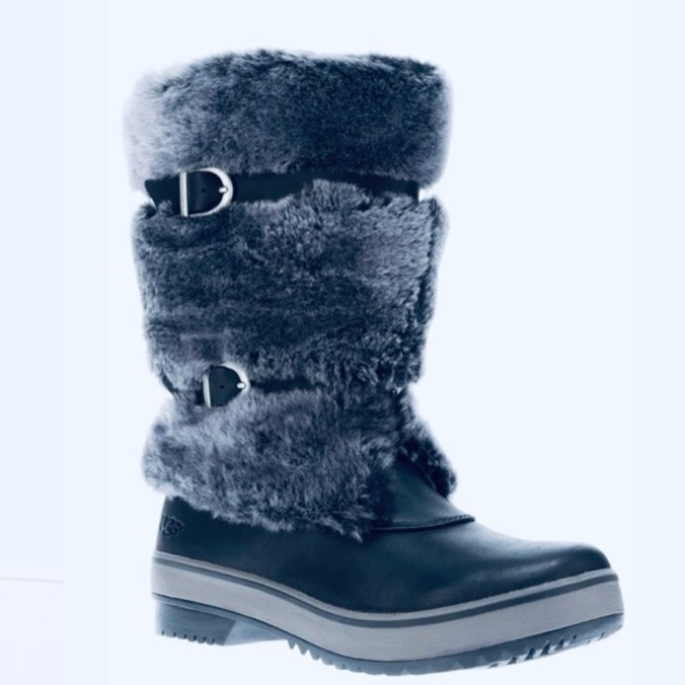 UGG Black and Gray Winter Boots